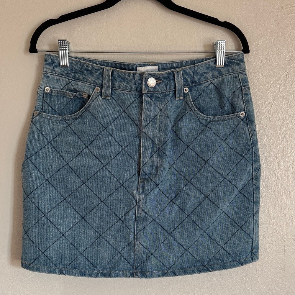 Obey Blue Jean Mini Skirt